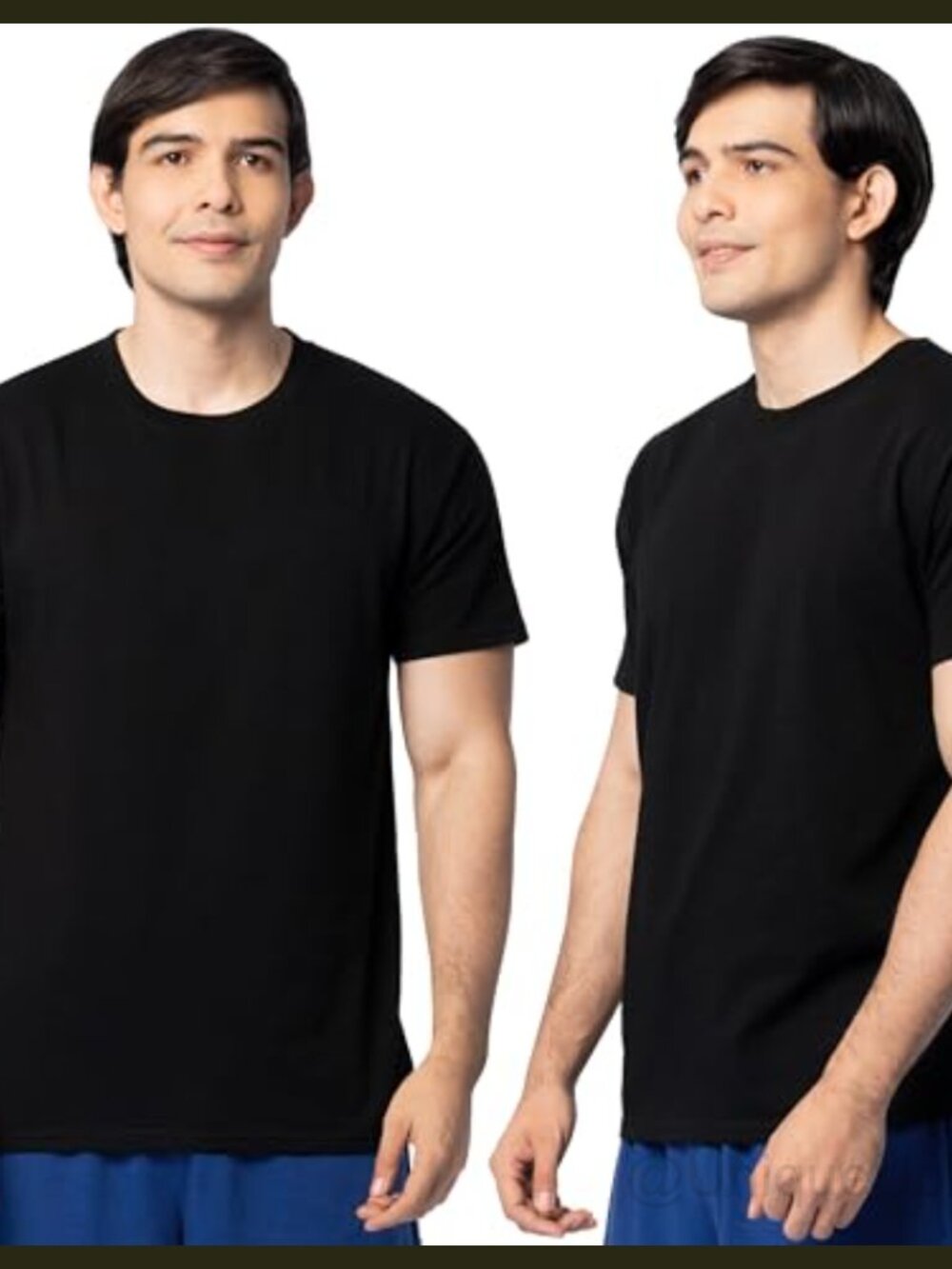 Mens 2-Pack Cotton Short Sleeve Crew Neck T-Shirts Casual Tees